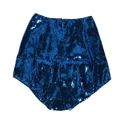 Blue Sequin Embellished High Waist Girdle Underwear