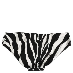 Black White Zebra Print Slip Briefs Underwear