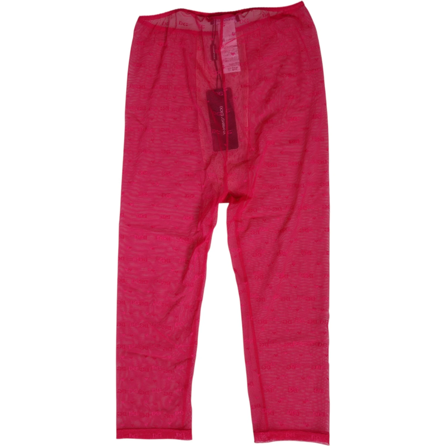 Fuchsia Logo Lace Tight Midi Trousers Underwear