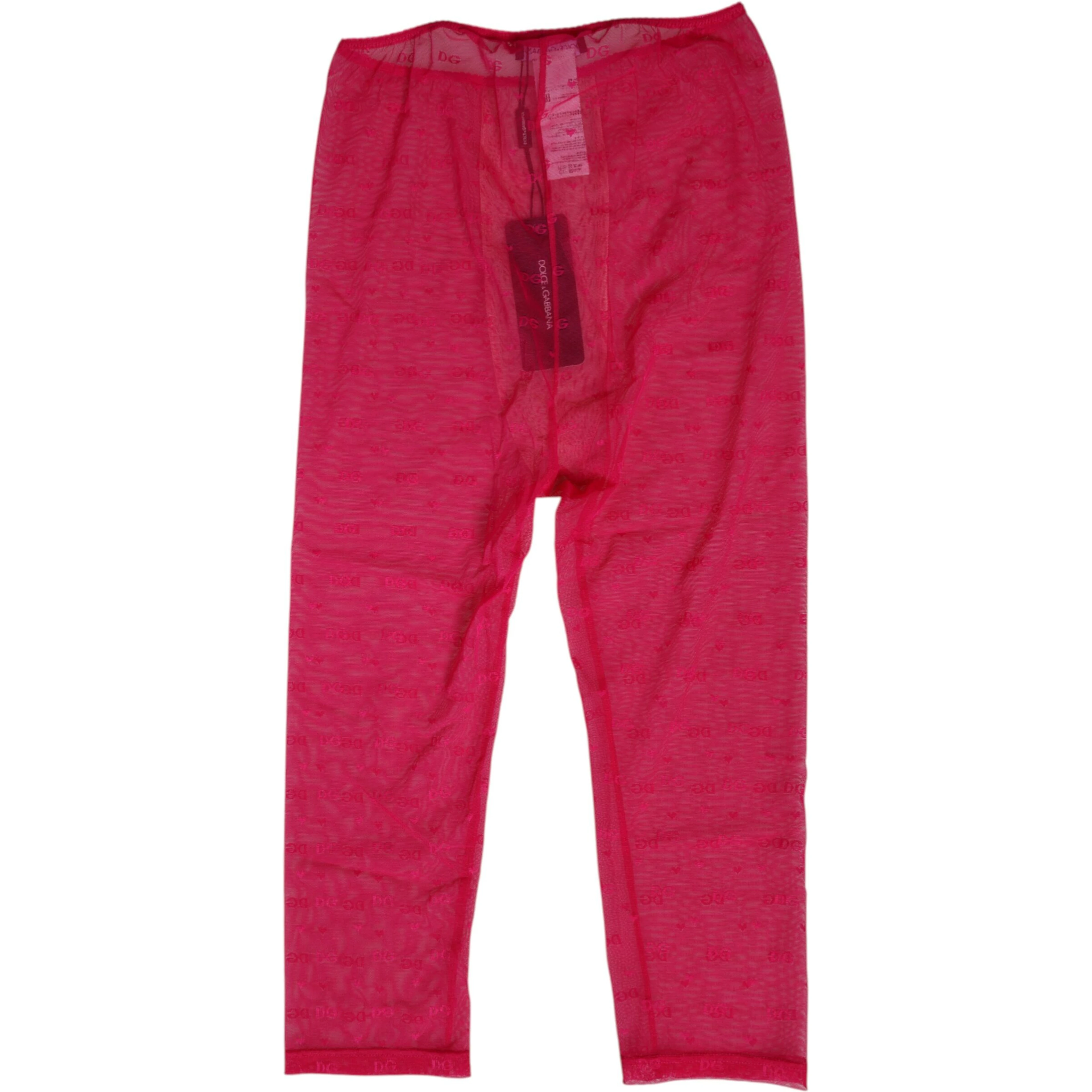 Fuchsia Logo Lace Tight Midi Trousers Underwear