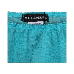 Light Blue Logo Lace Tight Midi Trouser  Underwear