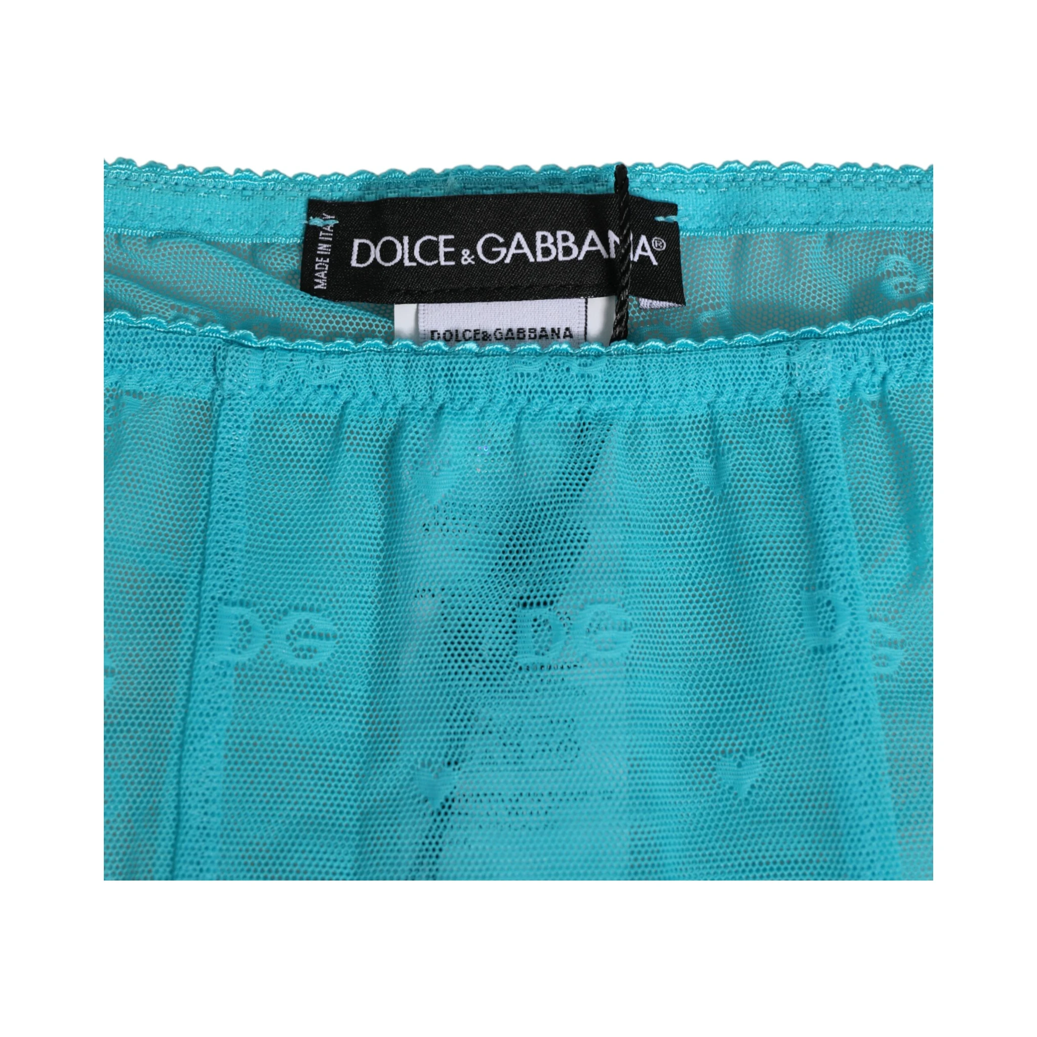 Light Blue Logo Lace Tight Midi Trouser  Underwear