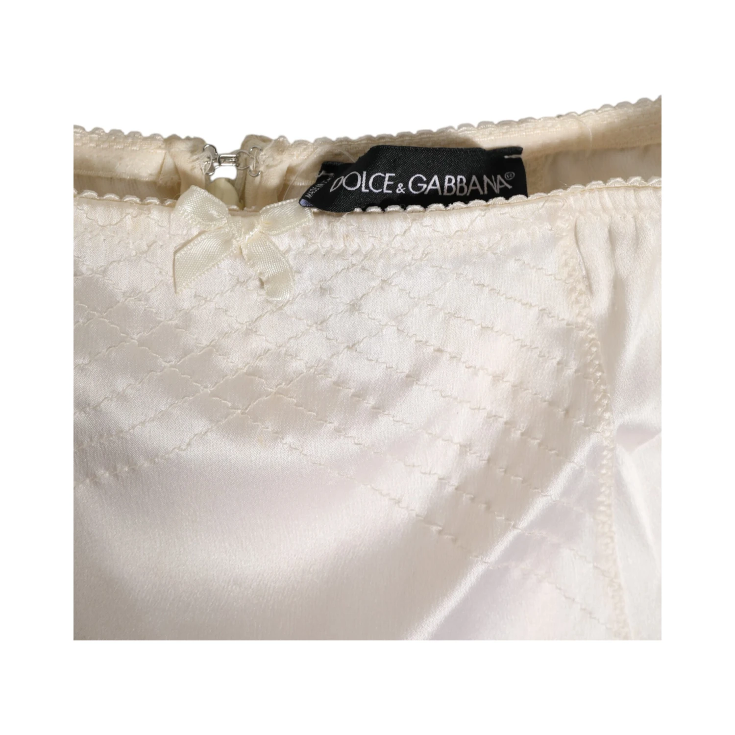 Off White Silk High Waist Girdle Panty Underwear