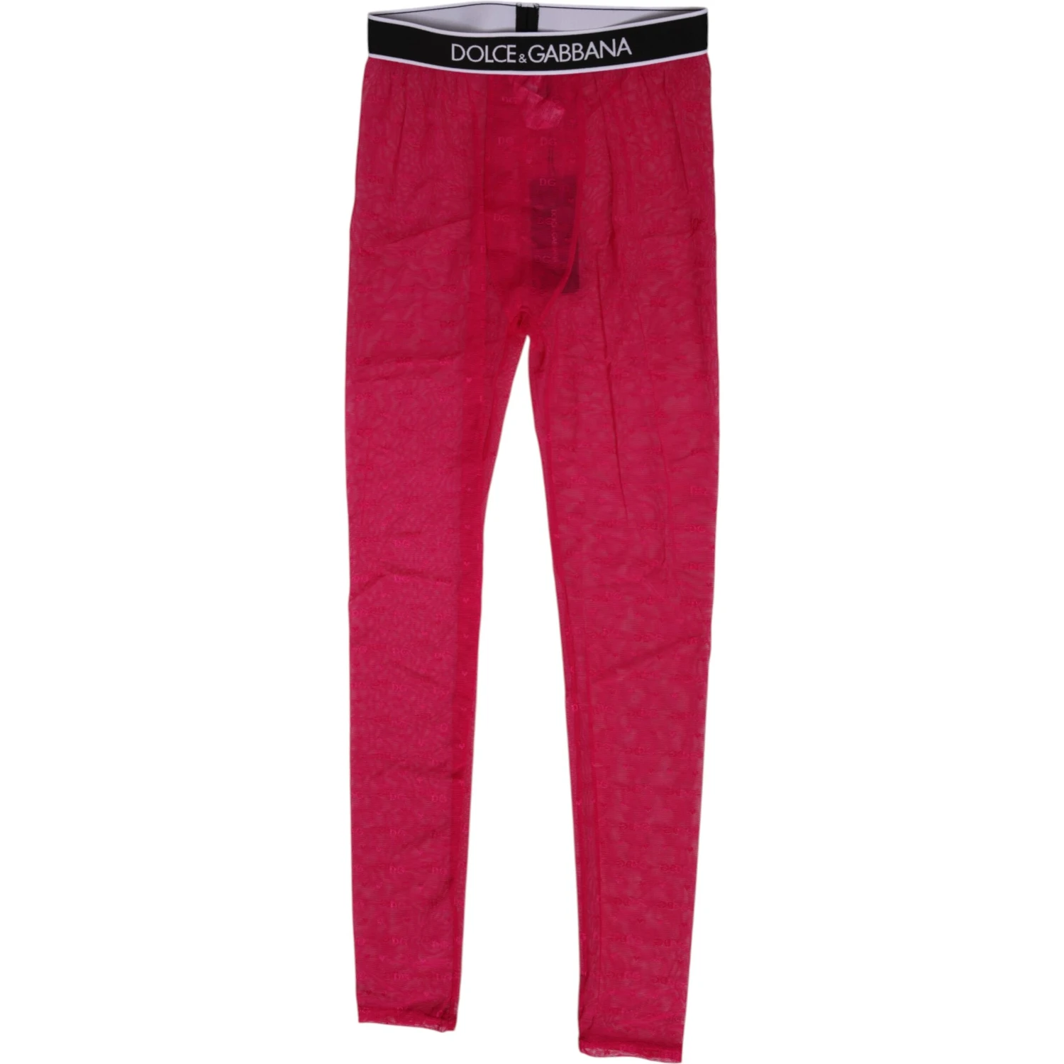 Fuchsia Nylon Logo Lace Leggings Pants Underwear