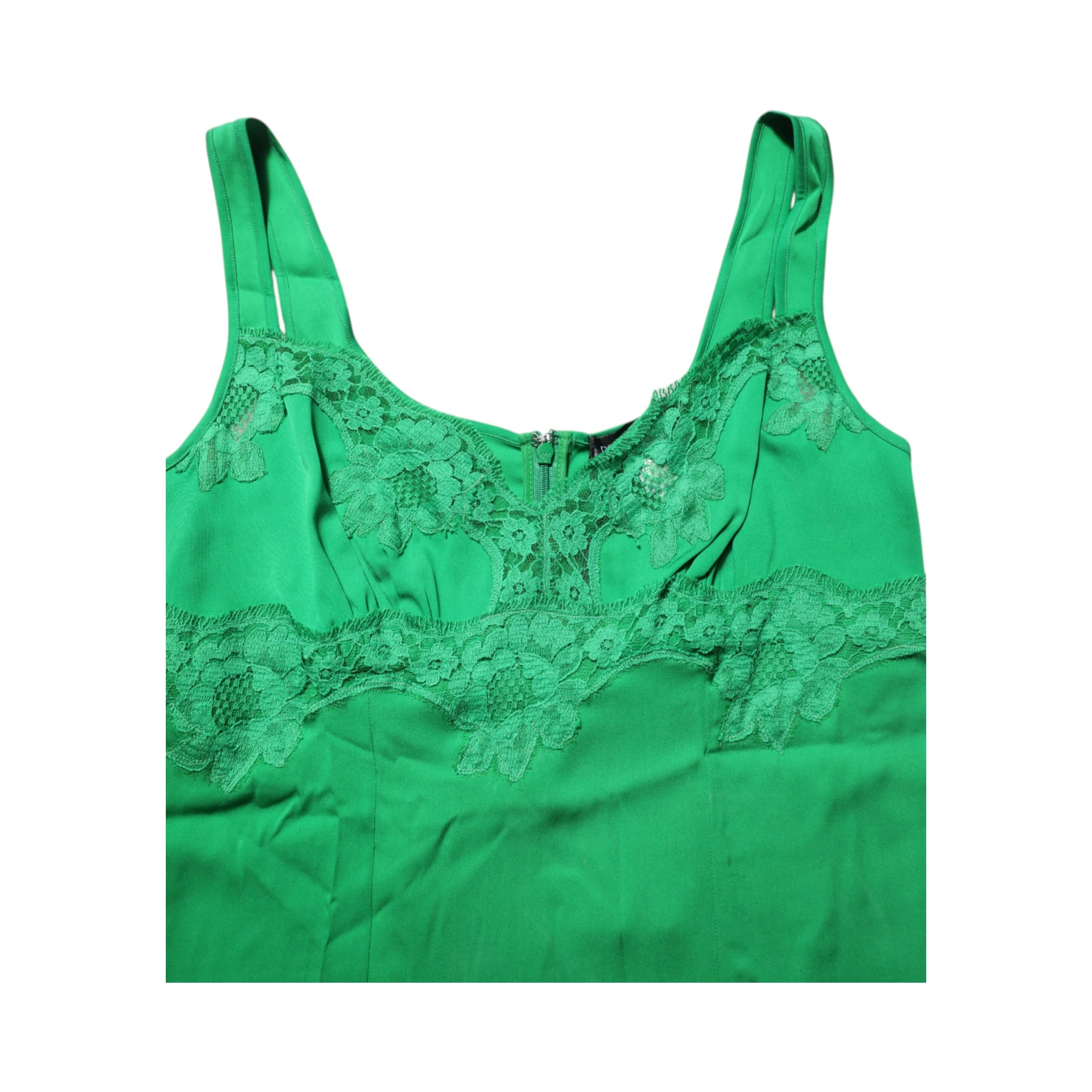 Green Floral Lace Tank Lingerie Top Underwear