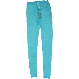 Light Blue Nylon Logo Lace Leggings Pants Underwear