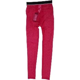 Fuchsia Nylon Logo Lace Leggings Pants Underwear