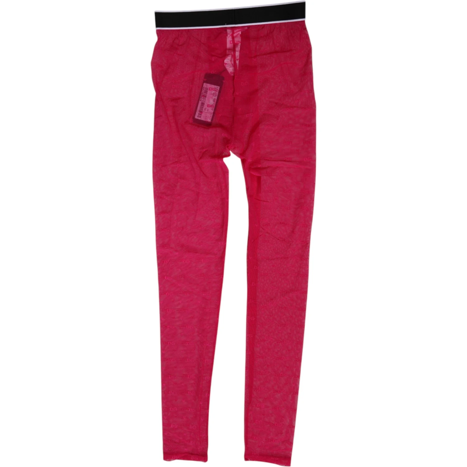 Fuchsia Nylon Logo Lace Leggings Pants Underwear