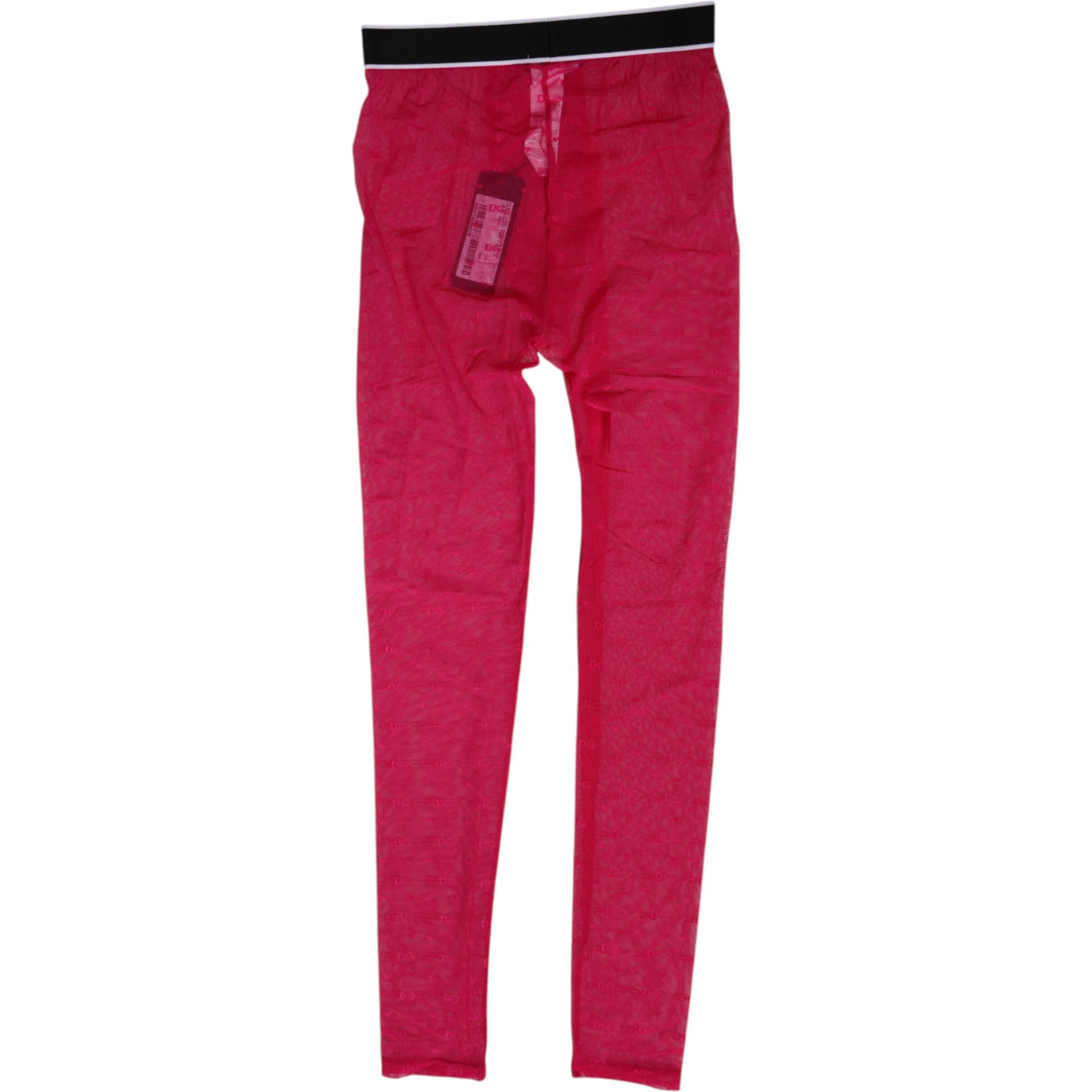 Fuchsia Nylon Logo Lace Leggings Pants Underwear