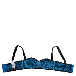 Blue Sequin Embellished Balconnet Bra Underwear