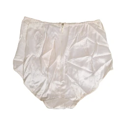 Off White Silk High Waist Girdle Panty Underwear