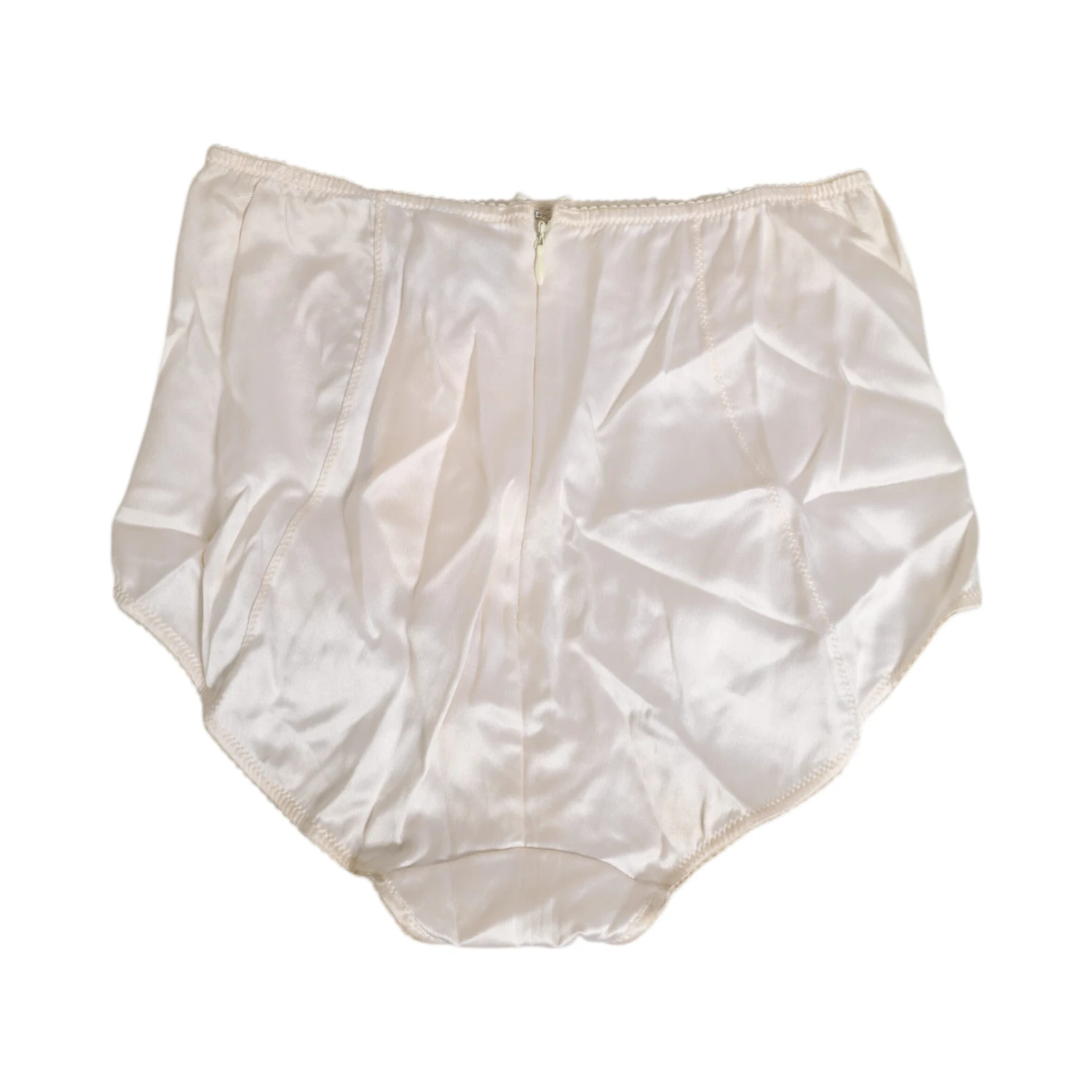 Off White Silk High Waist Girdle Panty Underwear