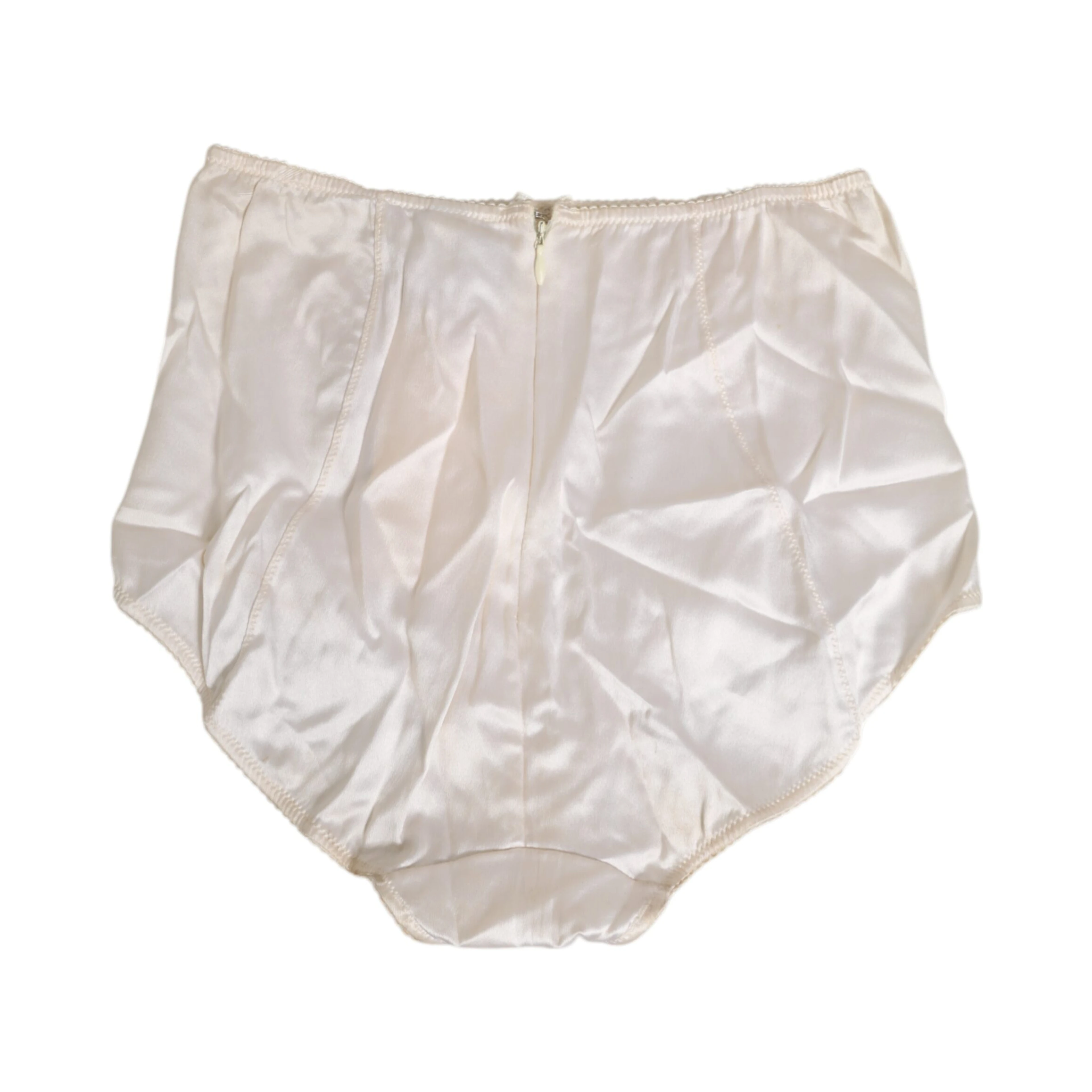 Off White Silk High Waist Girdle Panty Underwear