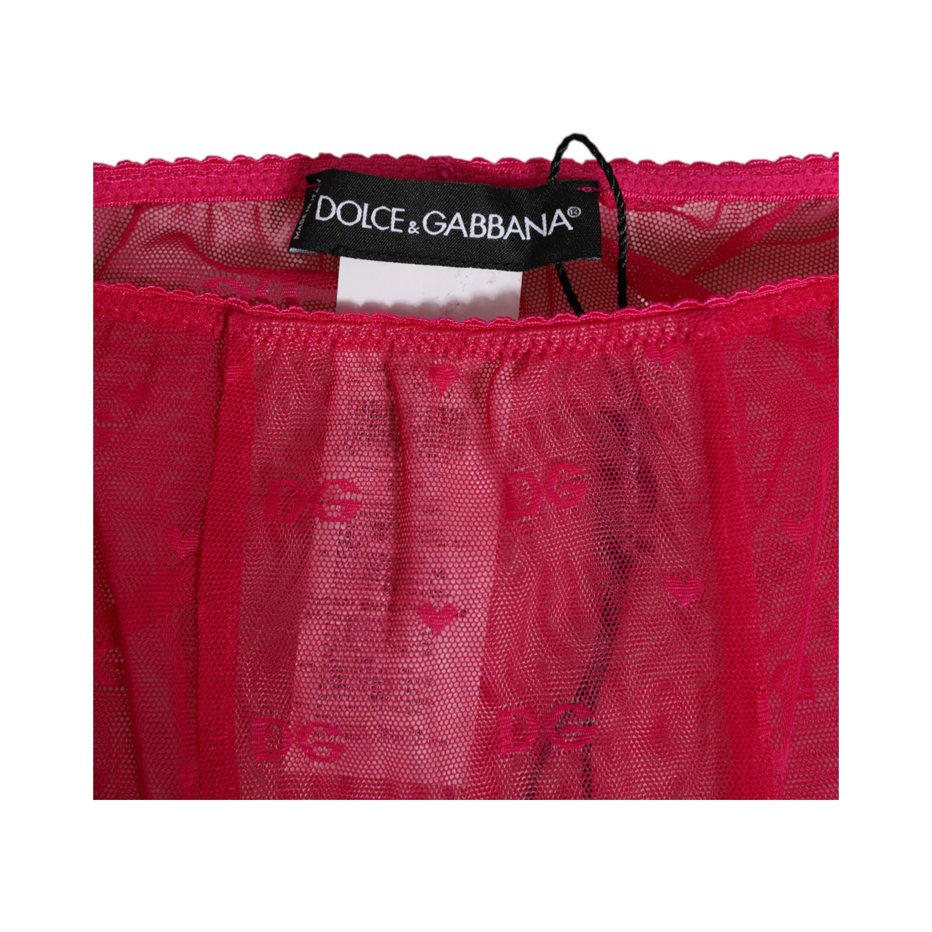 Fuchsia Logo Lace Tight Midi Trousers Underwear