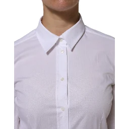 White Cotton Collared Dress Formal Shirt Top