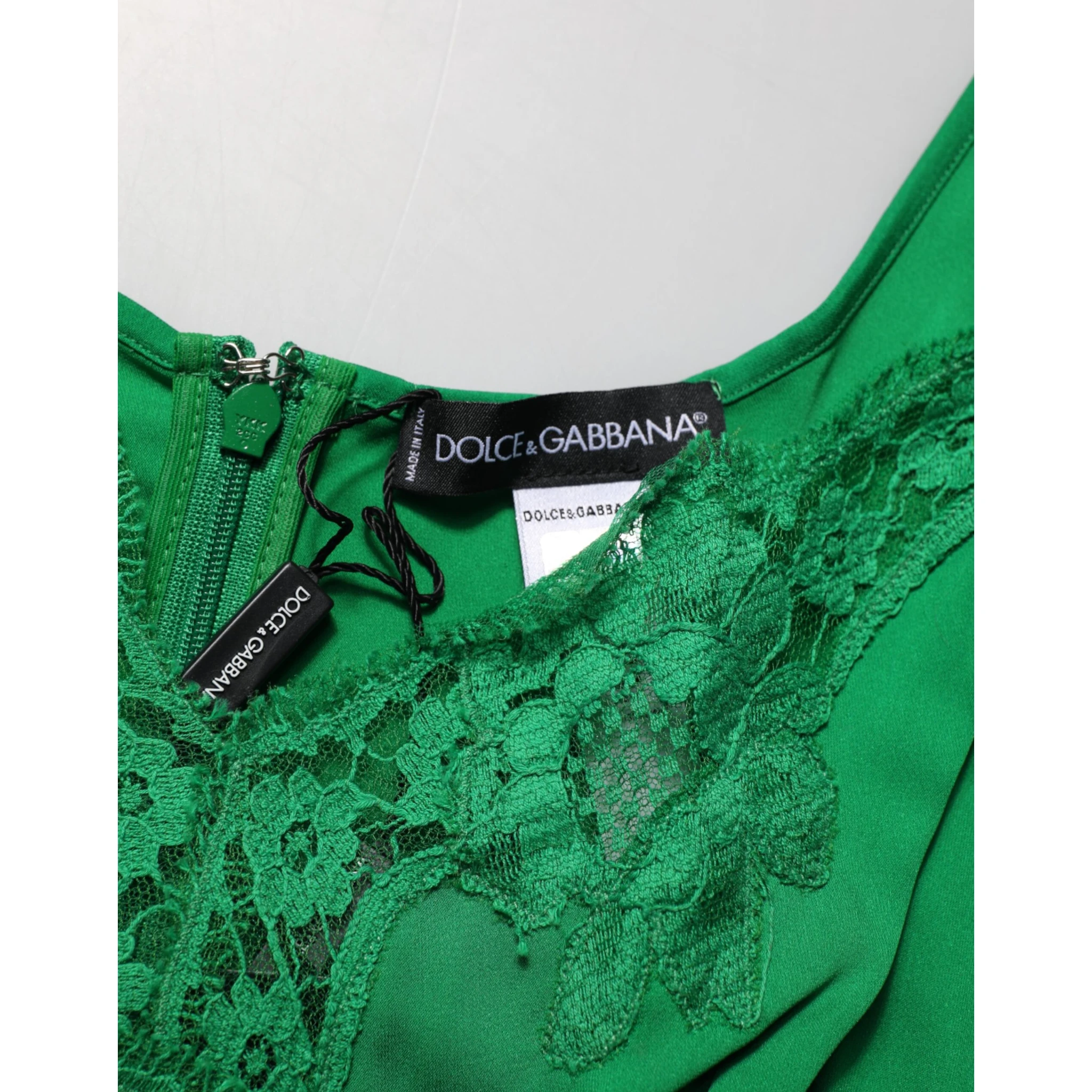 Green Floral Lace Tank Lingerie Top Underwear