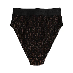 Black DG Logo Lace High Brief Panty Underwear
