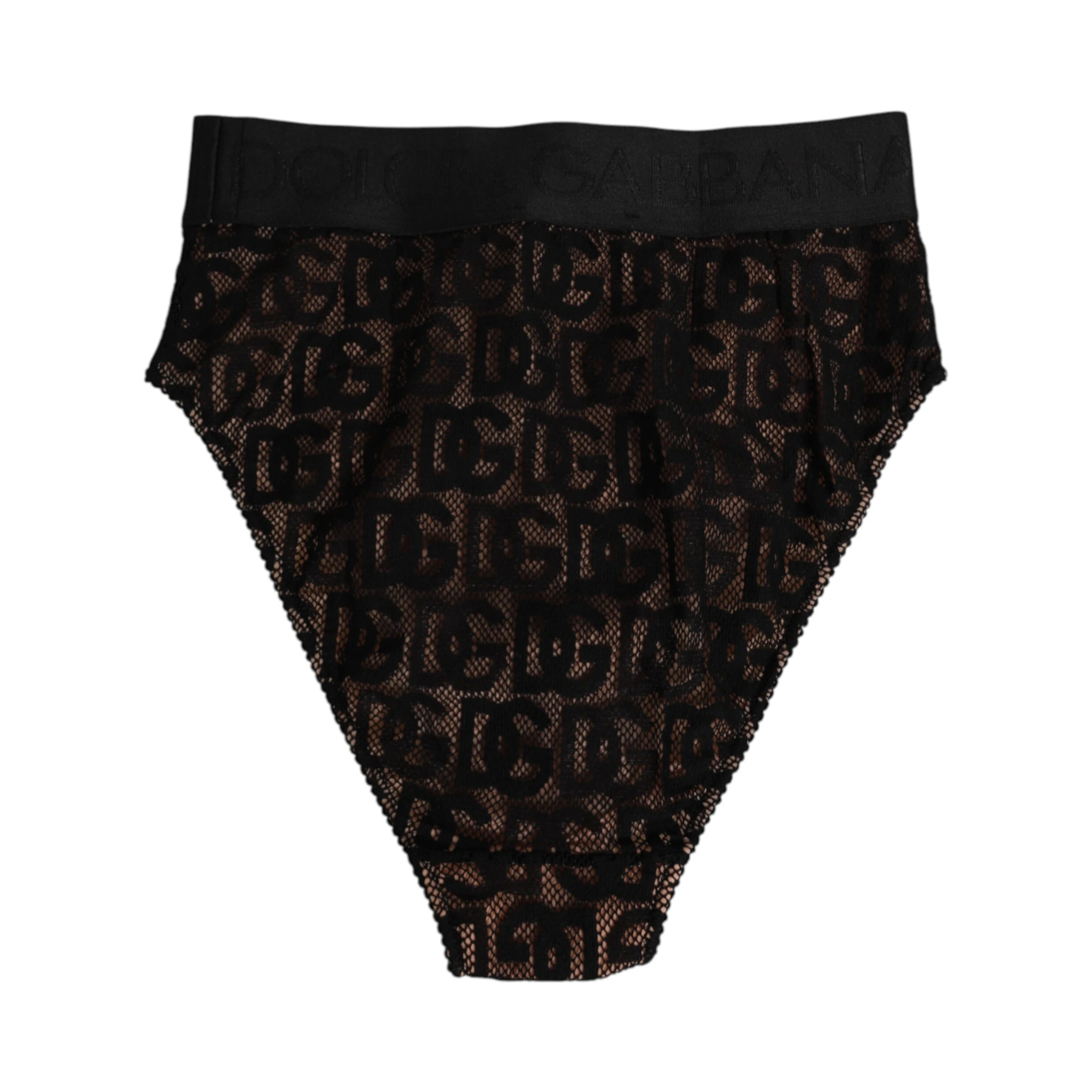 Black DG Logo Lace High Brief Panty Underwear