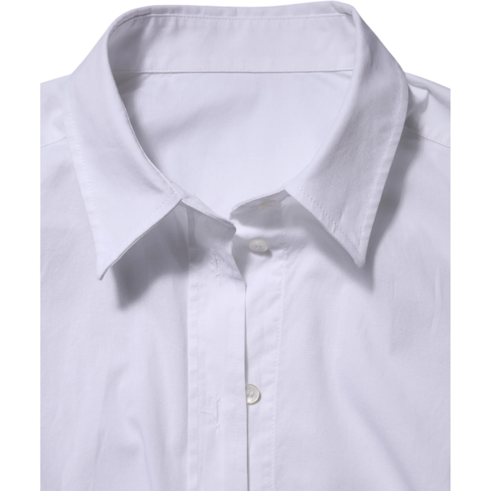 White Cotton Collared Dress Formal Shirt  Top