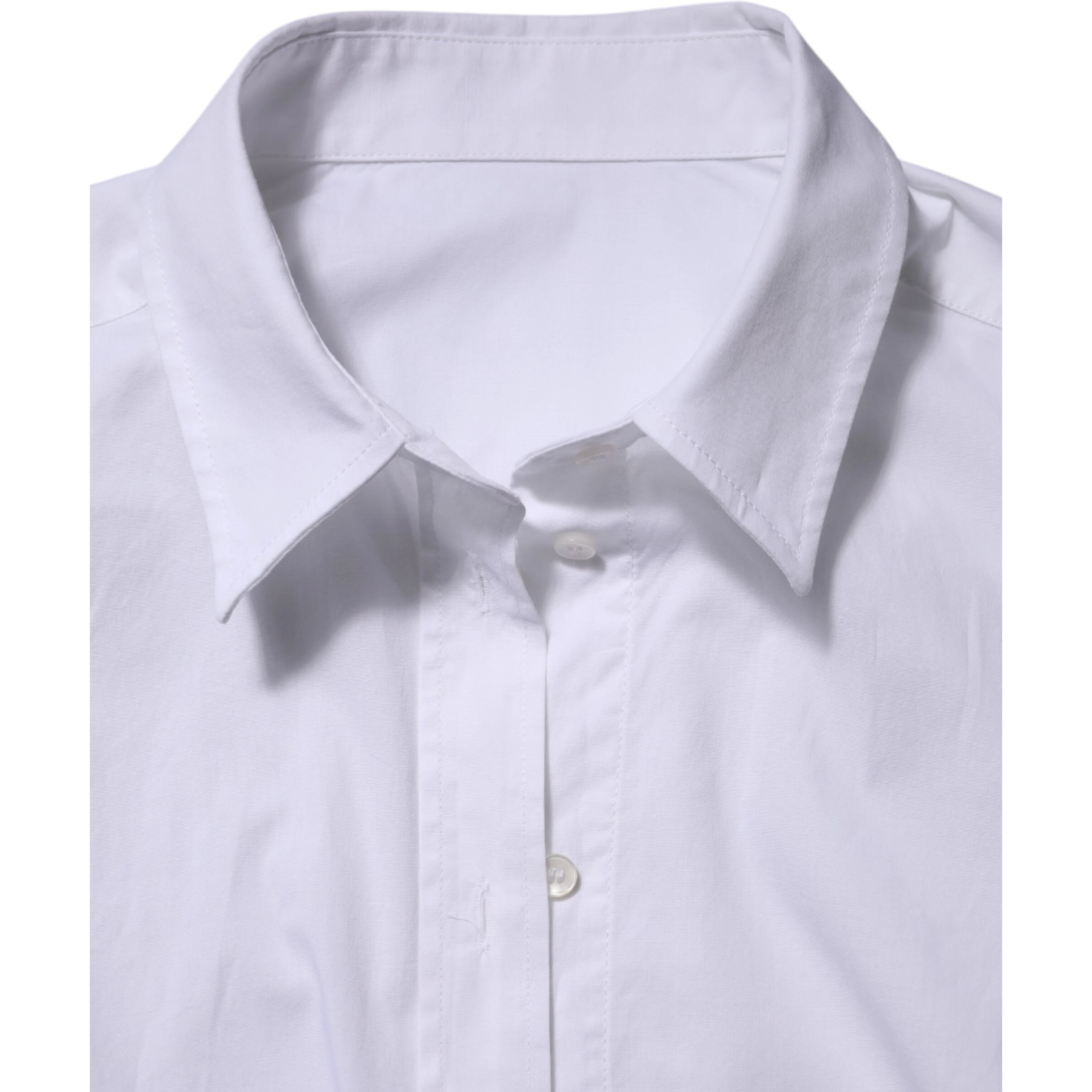 White Collared Long Sleeves Dress Shirt Top