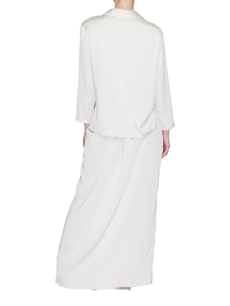 Beige Polyester Long Dress alternative