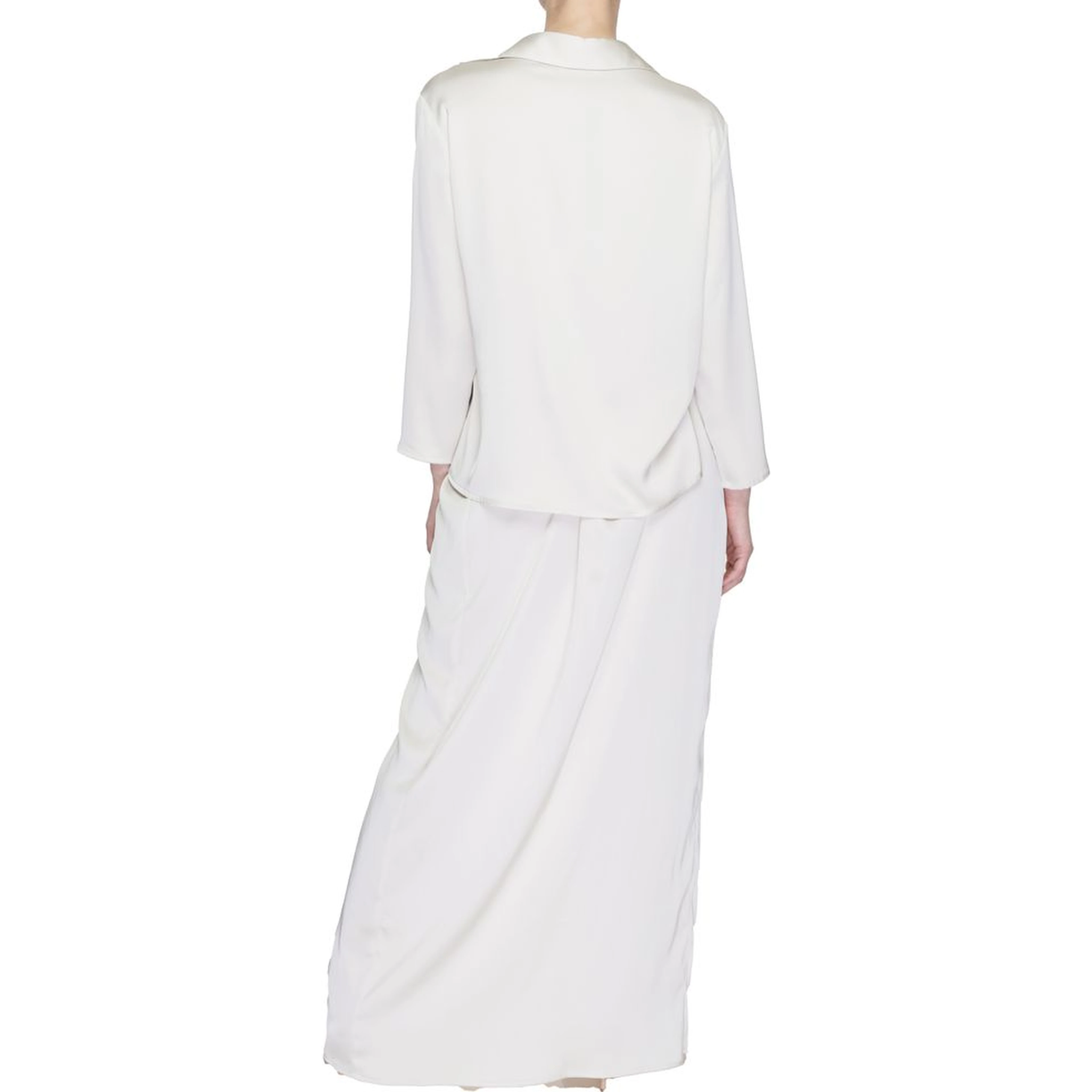Beige Polyester Long Dress
