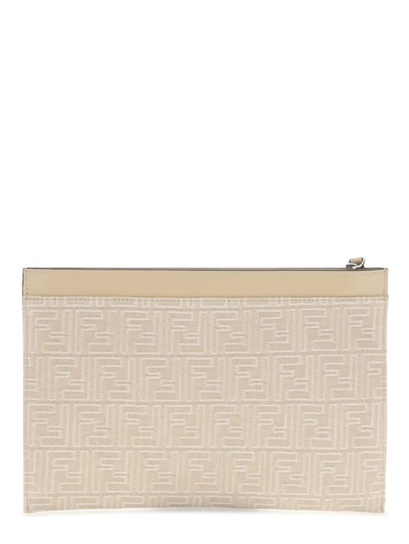 Cream Cotton Clutch Bag