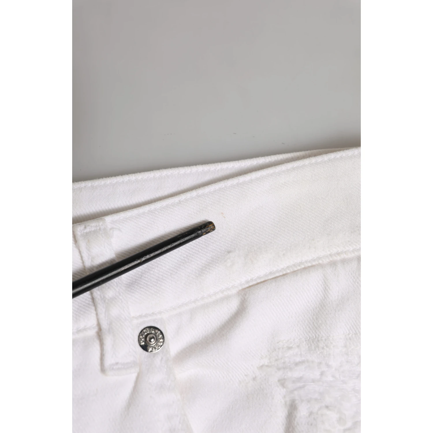 White Cotton Tattered BOYFRIEND Denim Jeans