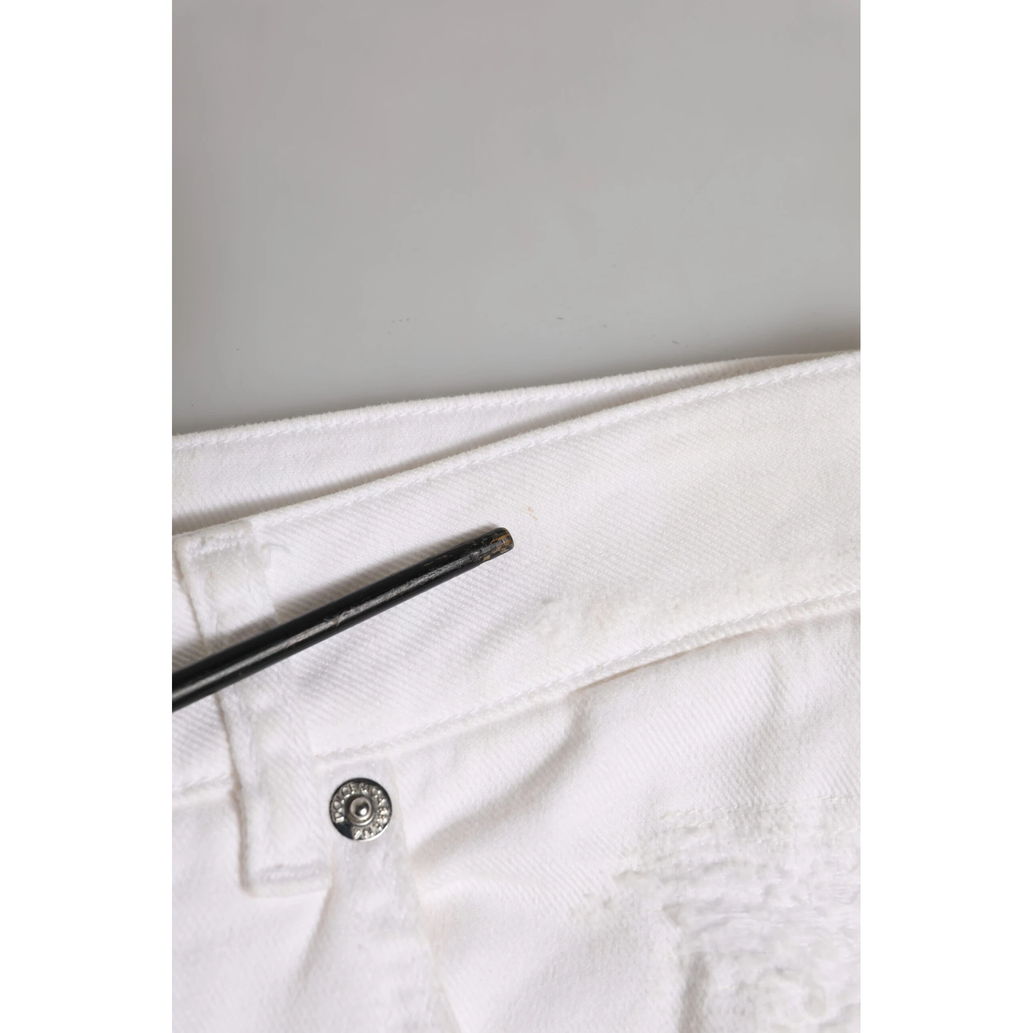 White Cotton Tattered BOYFRIEND Denim Jeans