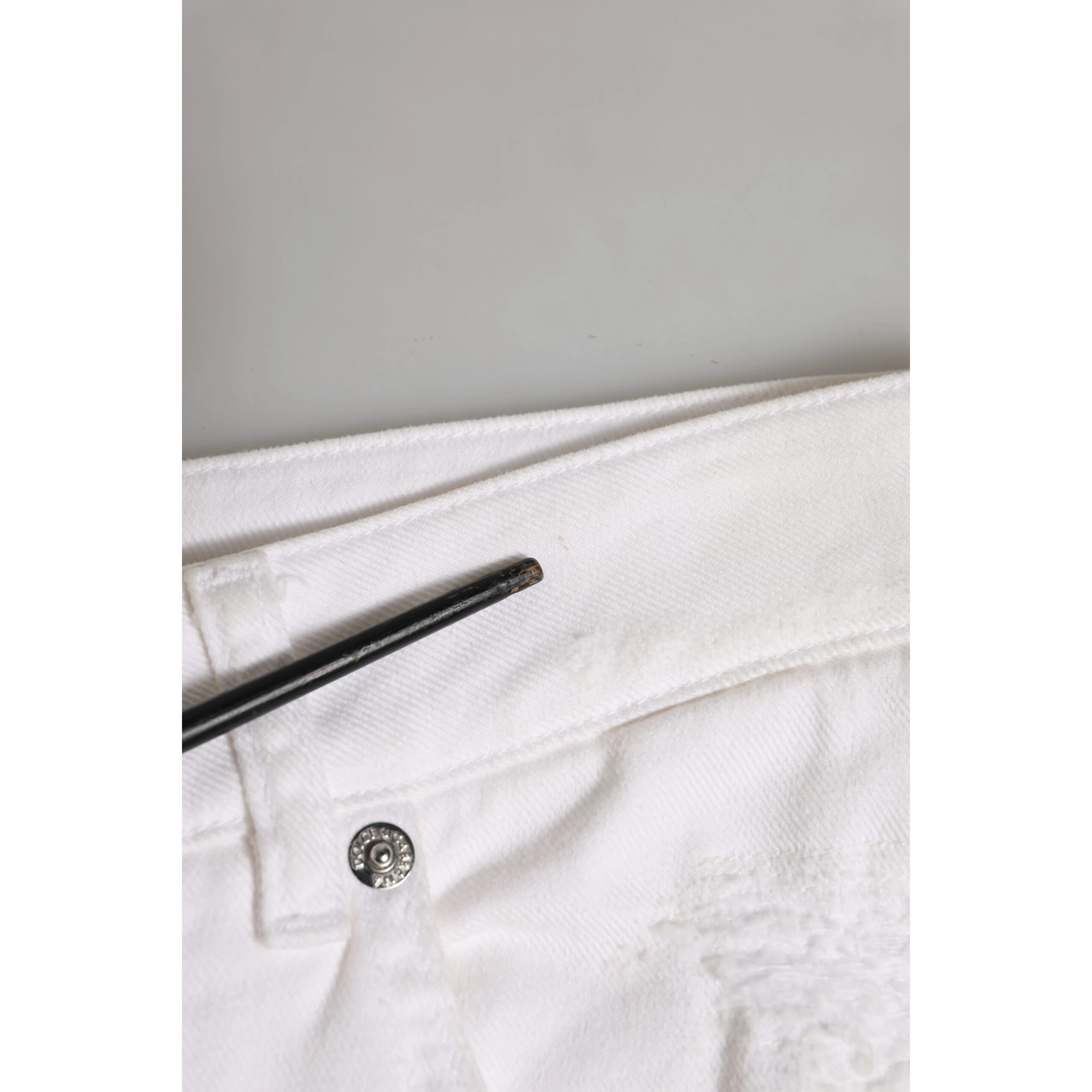 White Cotton Tattered BOYFRIEND Denim Jeans
