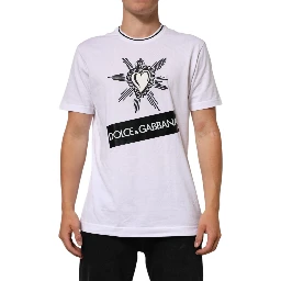 White Sacred Heart Short Sleeve Men T-shirt