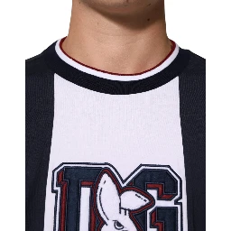 Multicolor Striped Cotton Men Crew Neck T-shirt