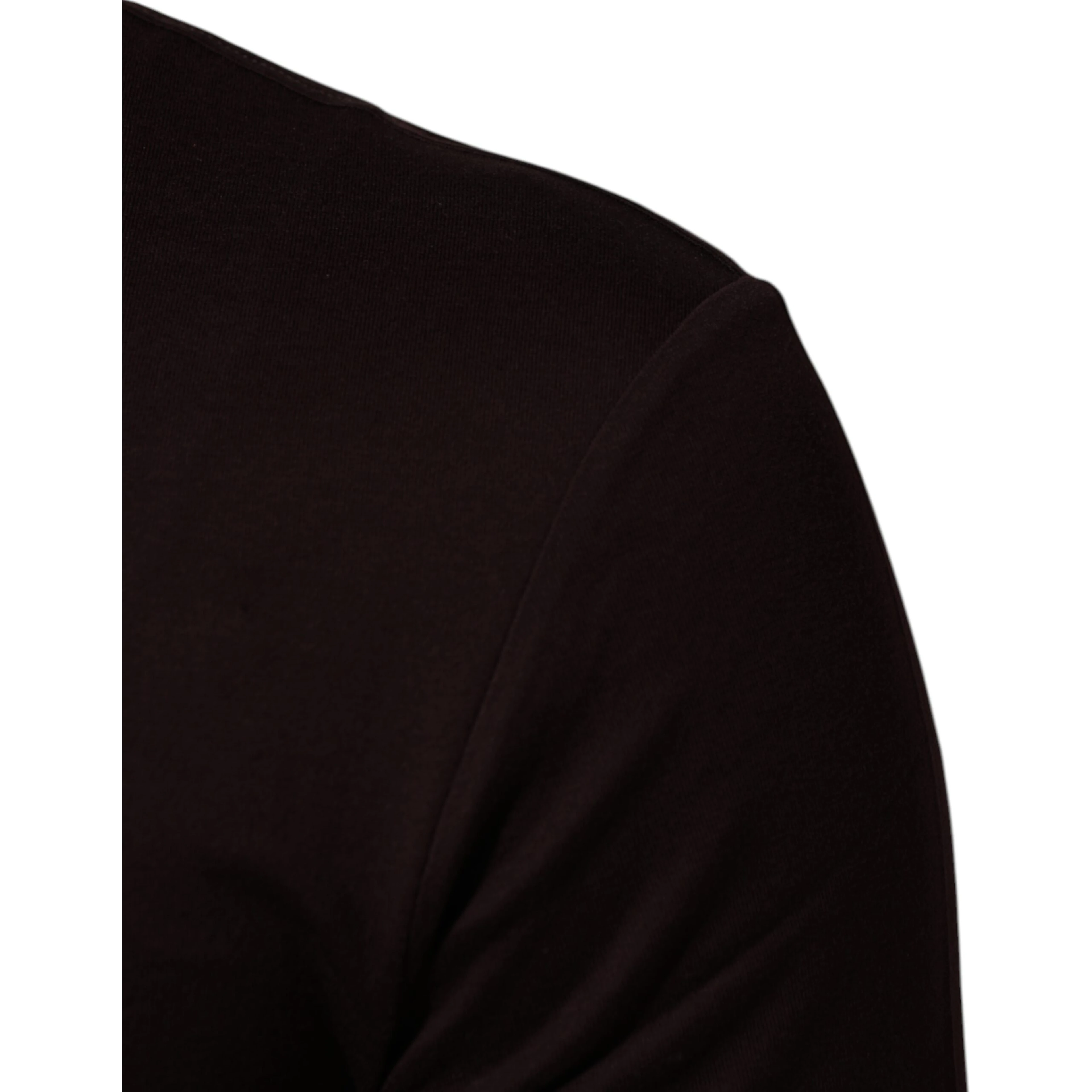 Brown Logo Plaque Cotton Crew Neck T-shirt
