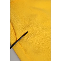 Yellow One Shoulder Side Slit Sheath Dress