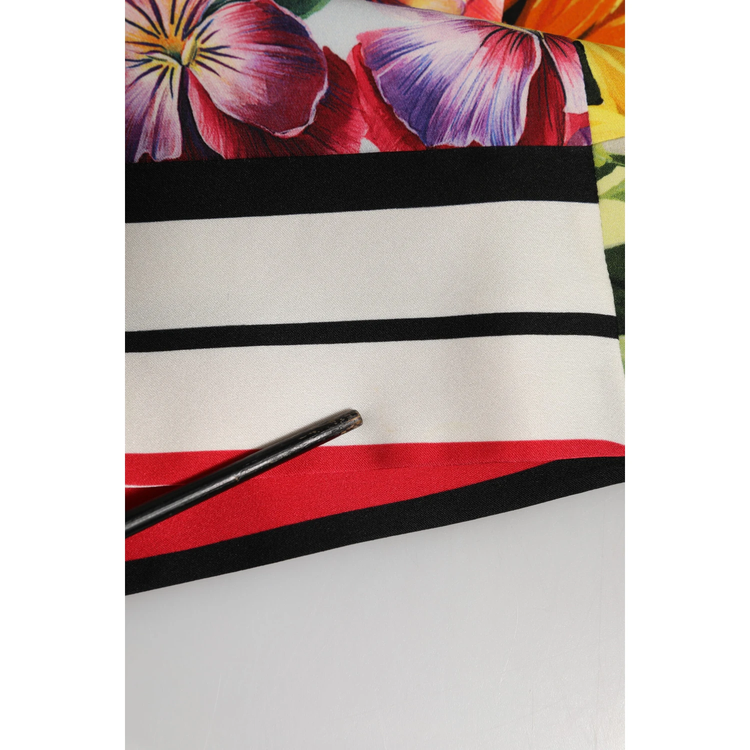Multicolor Pachwork Charmeuse Floral Shift Dress