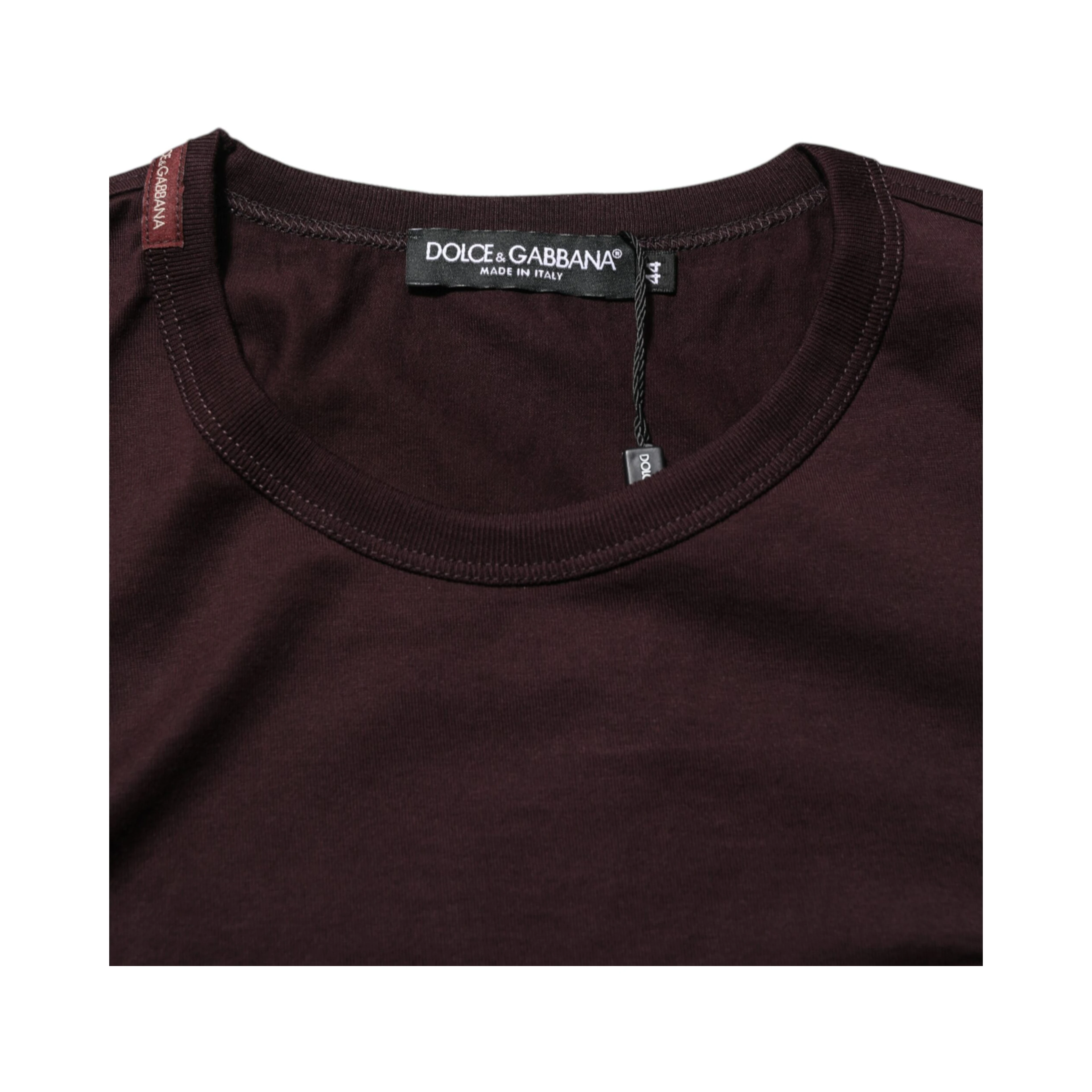 Brown Logo Plaque Cotton Crew Neck T-shirt