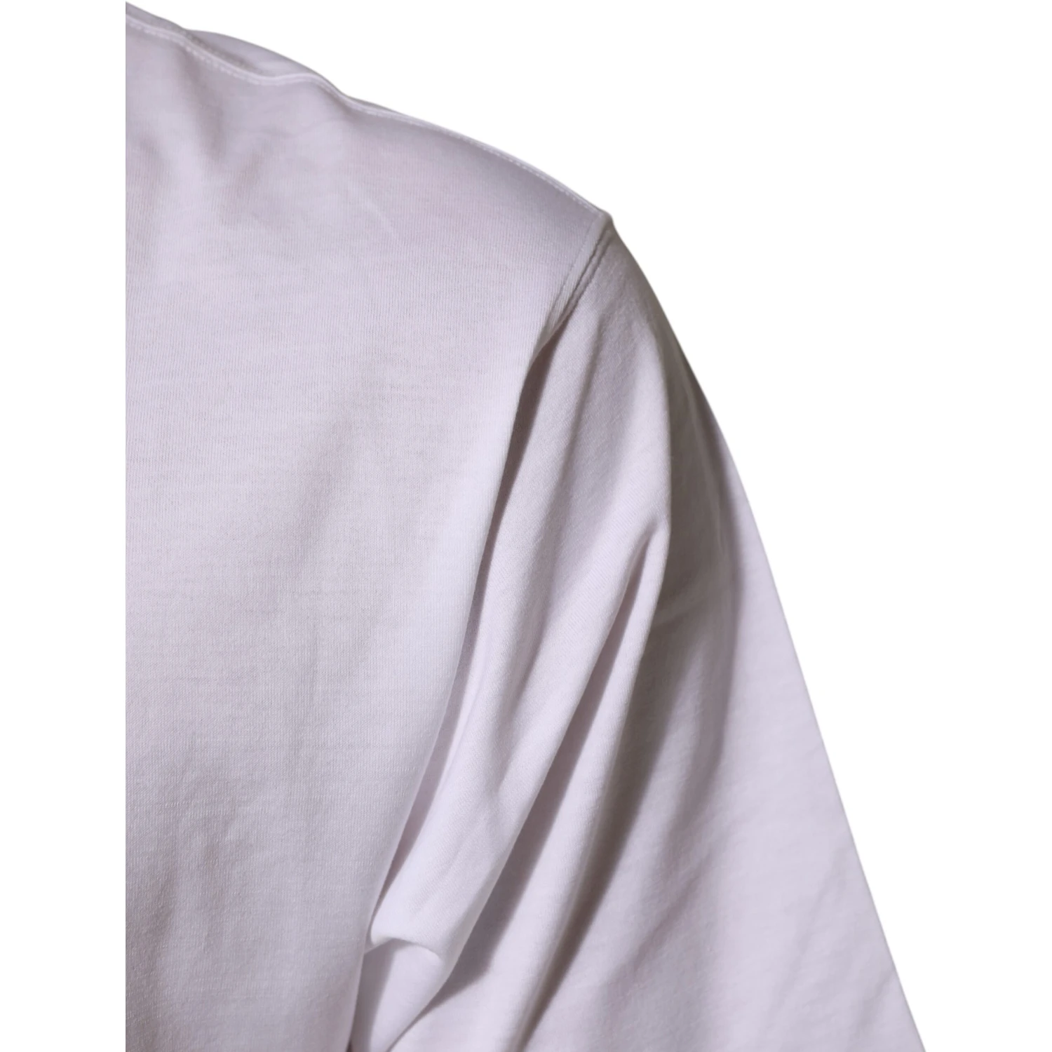 White Angel Print Cotton Men Crew Neck T-shirt
