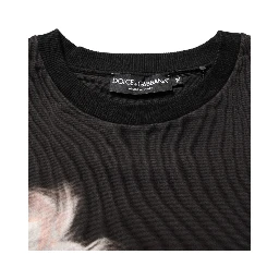 Black Marilyn Monroe Cotton Crew Neck T-shirt