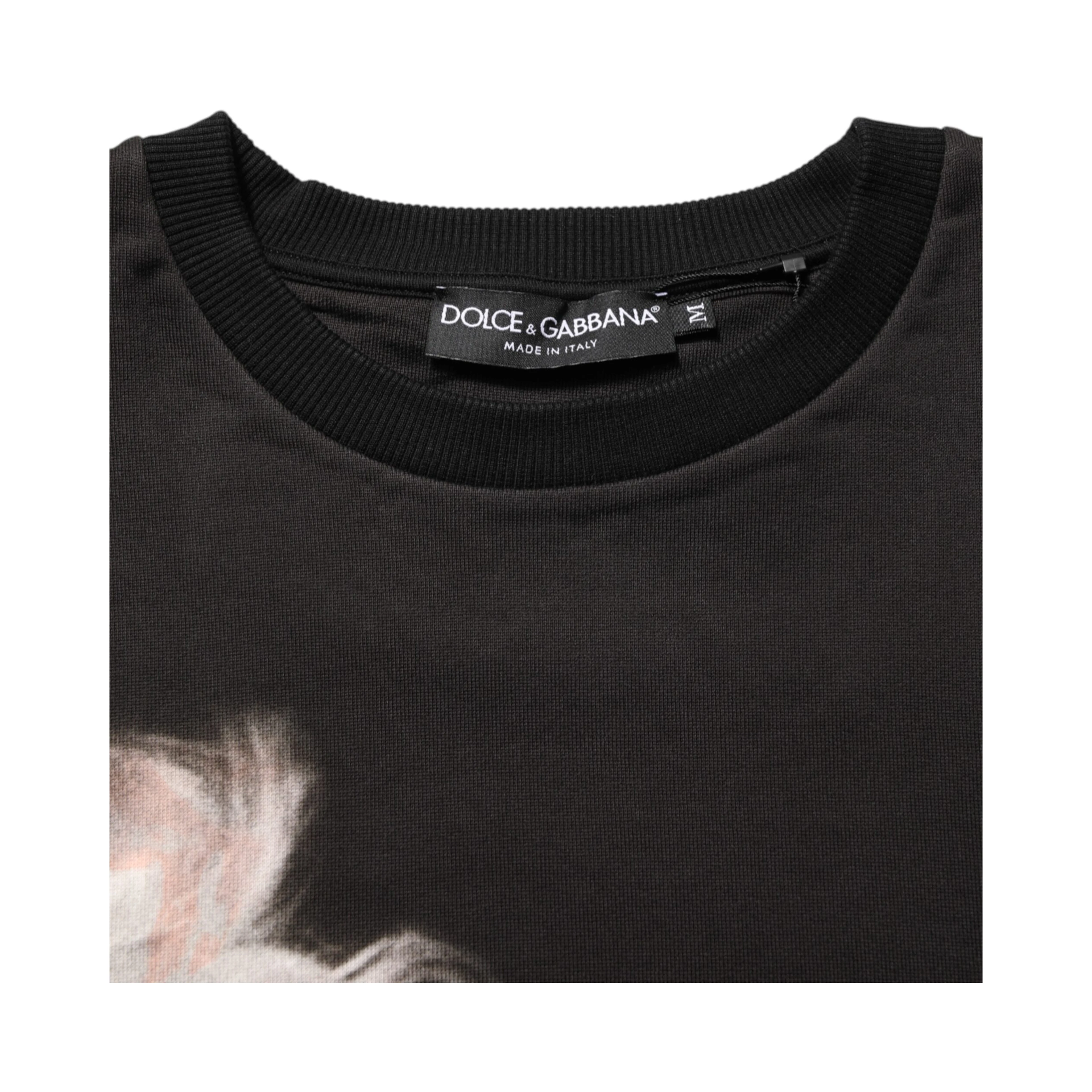 Black Marilyn Monroe Cotton Crew Neck T-shirt