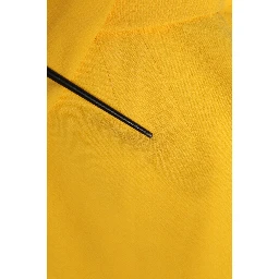 Yellow One Shoulder Side Slit Sheath Dress