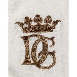 White Logo Embroidery Cotton Polo T-shirt