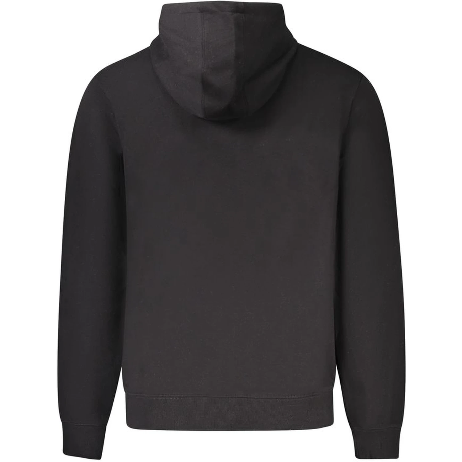 Black Cotton Men Hoodie