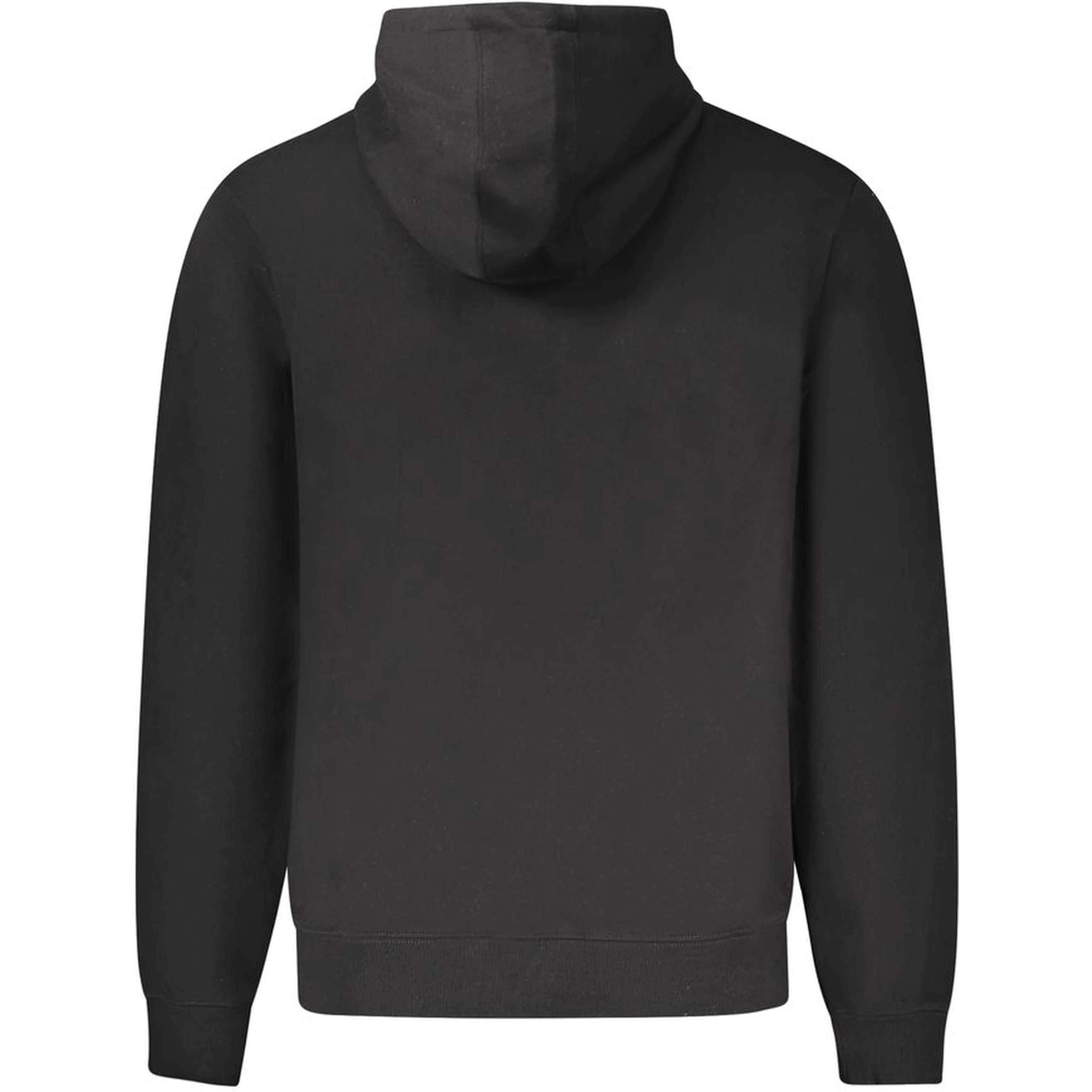 Black Cotton Men Hoodie