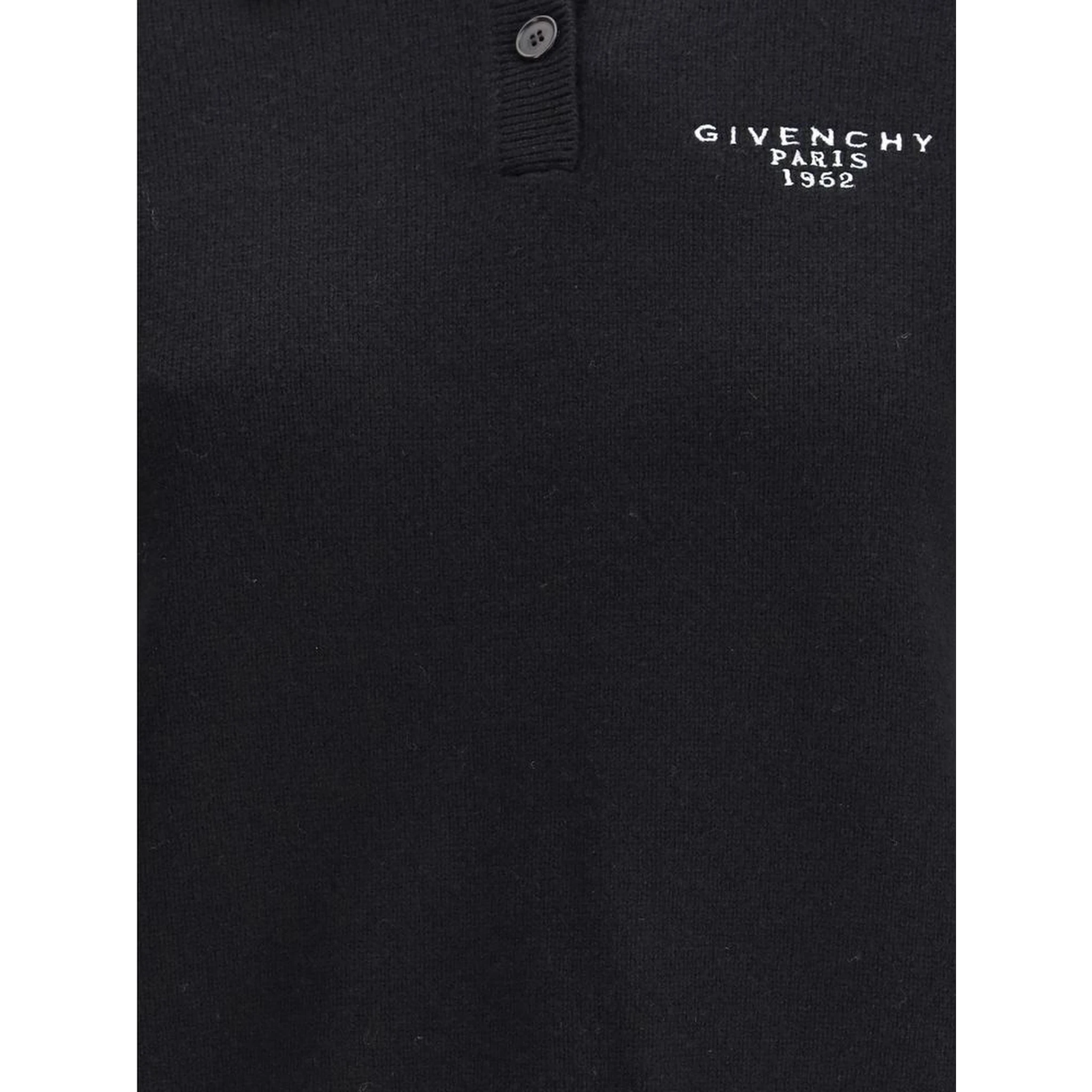 Black Wool Polo Shirt