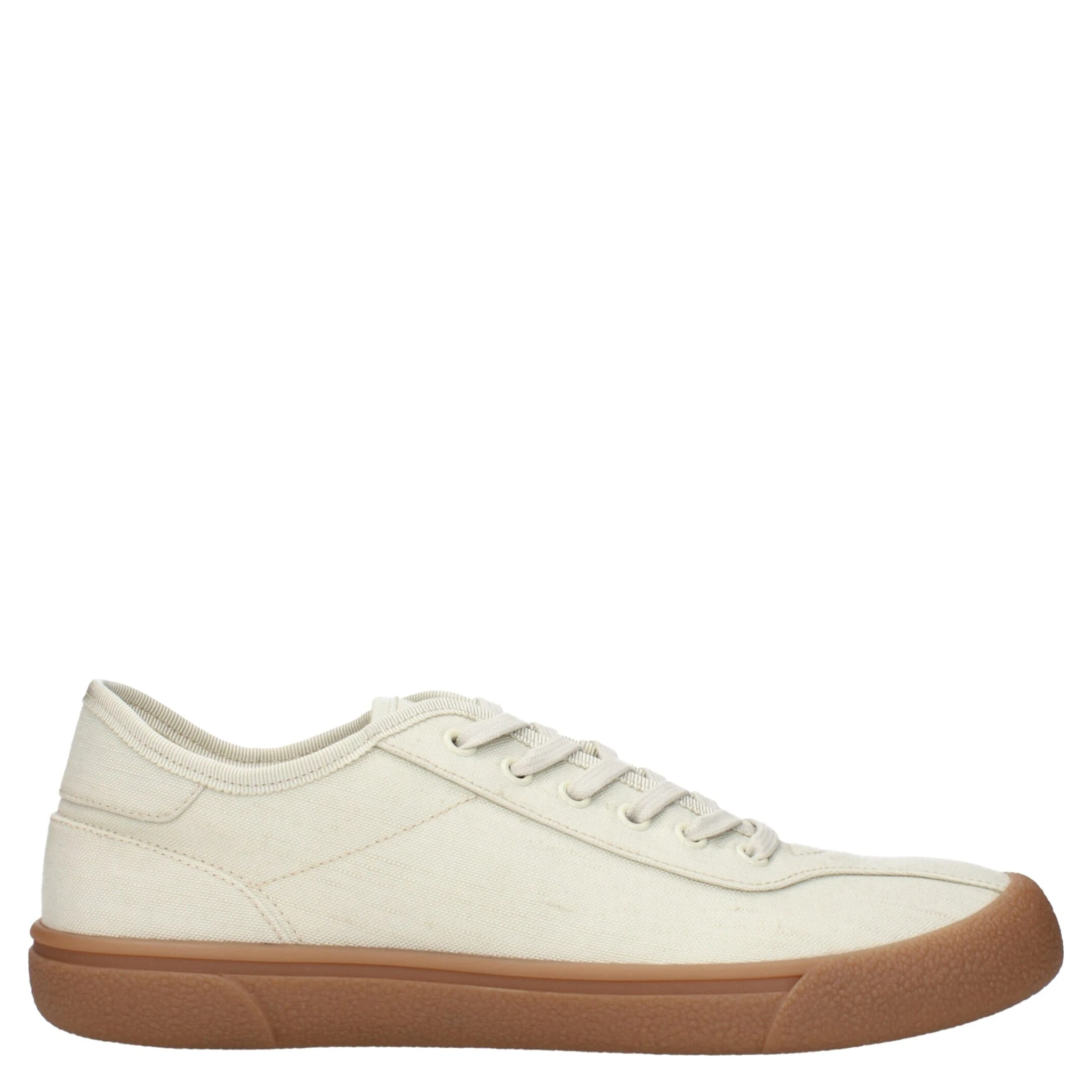 Beige Fabric Sneakers