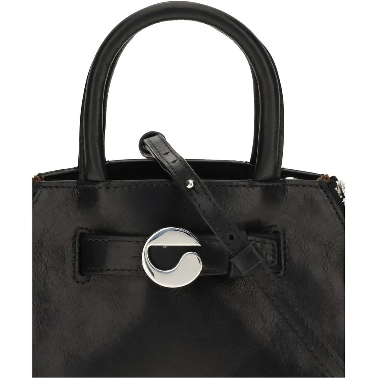Black Calf Leather Bos Taurus Shoulder Bag