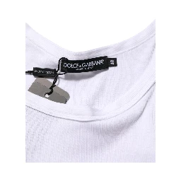 White Sleeveless Round Neck Tank Top T-shirt