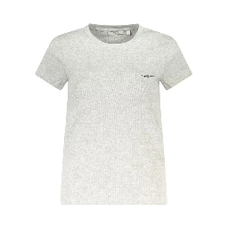 Gray Cotton Women T-Shirt