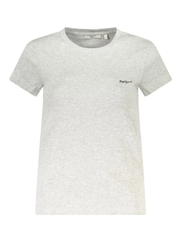 Gray Cotton Women T-Shirt