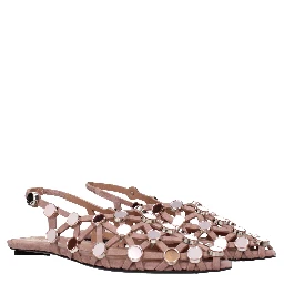 Pink Leather Ballet Flats